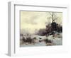 Crows in a Winter Landscape, 1907-Karl Kustner-Framed Giclee Print