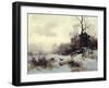 Crows in a Winter Landscape, 1907-Karl Kustner-Framed Giclee Print