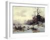 Crows in a Winter Landscape, 1907-Karl Kustner-Framed Giclee Print