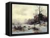 Crows in a Winter Landscape, 1907-Karl Kustner-Framed Stretched Canvas