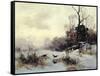 Crows in a Winter Landscape, 1907-Karl Kustner-Framed Stretched Canvas