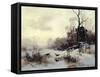 Crows in a Winter Landscape, 1907-Karl Kustner-Framed Stretched Canvas