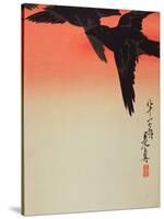 Crows in Flight at Sunrise, 1888-Shibata Zeshin-Stretched Canvas