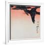 Crows in Flight in a Red Sky-Shibata Zeshin-Framed Giclee Print