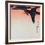 Crows in Flight in a Red Sky-Shibata Zeshin-Framed Giclee Print