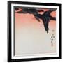 Crows in Flight in a Red Sky-Shibata Zeshin-Framed Giclee Print