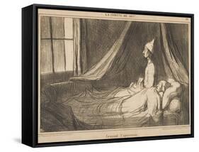 Croyant L'Apercevoir-Honore Daumier-Framed Stretched Canvas