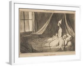 Croyant L'Apercevoir-Honore Daumier-Framed Giclee Print