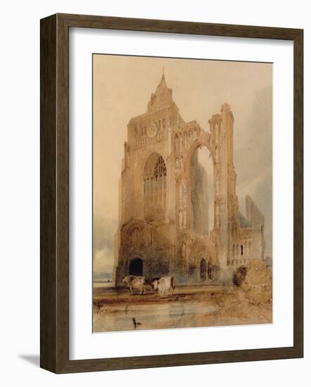 Croyland Abbey, Crowland-John Sell Cotman-Framed Giclee Print