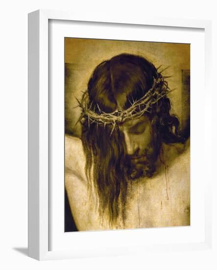 Crucified Christ (Detail of the Head), Cristo Crucificado-Diego Velazquez-Framed Premium Giclee Print