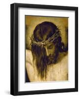 Crucified Christ (Detail of the Head), Cristo Crucificado-Diego Velazquez-Framed Giclee Print