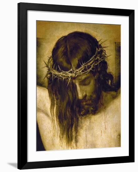 Crucified Christ (Detail of the Head), Cristo Crucificado-Diego Velazquez-Framed Giclee Print