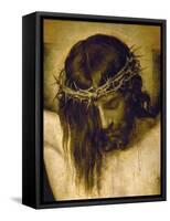 Crucified Christ (Detail of the Head), Cristo Crucificado-Diego Velazquez-Framed Stretched Canvas