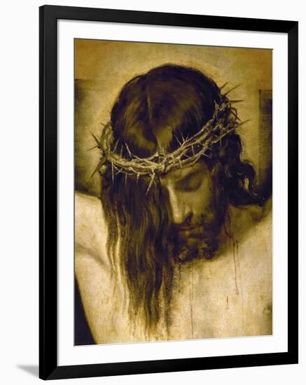 Crucified Christ (Detail of the Head), Cristo Crucificado-Diego Velazquez-Framed Giclee Print