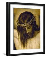 Crucified Christ (Detail of the Head), Cristo Crucificado-Diego Velazquez-Framed Giclee Print