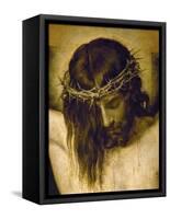 Crucified Christ (Detail of the Head), Cristo Crucificado-Diego Velazquez-Framed Stretched Canvas