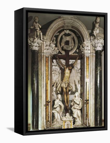 Crucifix Altar from Recco Parish Church-null-Framed Stretched Canvas