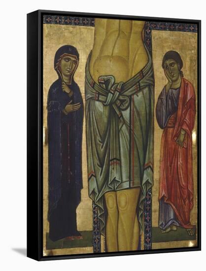 Crucifix by Berlinghiero Berlinghieri, Detail of Central Part, 13th Century-null-Framed Stretched Canvas