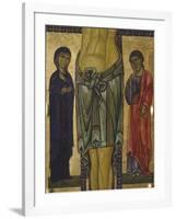 Crucifix by Berlinghiero Berlinghieri, Detail of Central Part, 13th Century-null-Framed Giclee Print