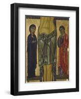 Crucifix by Berlinghiero Berlinghieri, Detail of Central Part, 13th Century-null-Framed Premium Giclee Print