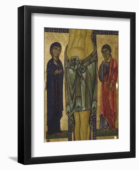 Crucifix by Berlinghiero Berlinghieri, Detail of Central Part, 13th Century-null-Framed Premium Giclee Print