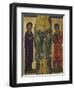 Crucifix by Berlinghiero Berlinghieri, Detail of Central Part, 13th Century-null-Framed Premium Giclee Print
