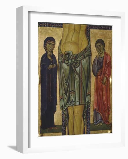 Crucifix by Berlinghiero Berlinghieri, Detail of Central Part, 13th Century-null-Framed Giclee Print