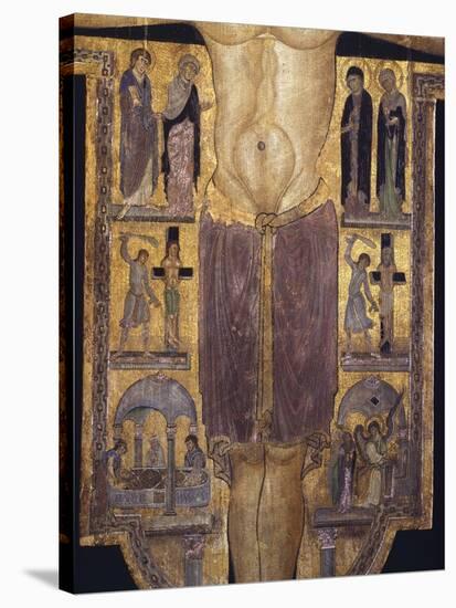 Crucifix, Detail of Central Part, 12th Century-null-Stretched Canvas