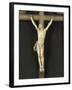 Crucifix en ivoire sur fond de velours, dans un cadre-null-Framed Giclee Print