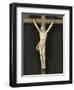 Crucifix en ivoire sur fond de velours, dans un cadre-null-Framed Giclee Print