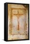 Crucifix Fresco in a Cave Church in the Sassi Area of Matera, Basilicata, Italy, Europe-Martin-Framed Stretched Canvas