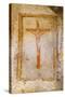 Crucifix Fresco in a Cave Church in the Sassi Area of Matera, Basilicata, Italy, Europe-Martin-Stretched Canvas