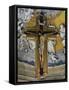 Crucifix in Cathedral of Enna-null-Framed Stretched Canvas