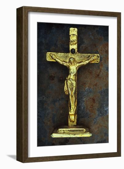 Crucifix Painted Gold-Den Reader-Framed Photographic Print