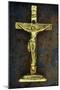 Crucifix Painted Gold-Den Reader-Mounted Photographic Print