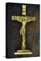 Crucifix Painted Gold-Den Reader-Stretched Canvas