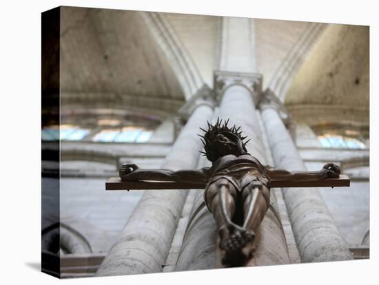 Crucifix, St. Stephen's Cathedral, Sens, Yonne, Burgundy, France, Europe-Godong-Stretched Canvas