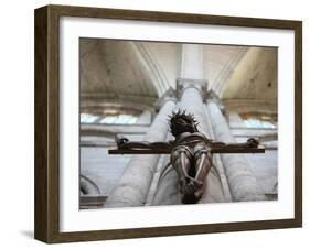 Crucifix, St. Stephen's Cathedral, Sens, Yonne, Burgundy, France, Europe-Godong-Framed Photographic Print