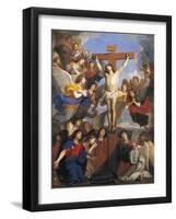 Crucifix with Angels, Circa 1660-Charles Le Brun-Framed Giclee Print