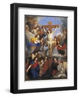 Crucifix with Angels, Circa 1660-Charles Le Brun-Framed Giclee Print