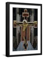 CRUCIFIXION - 1260 - ITALIAN GOTHIC - DUECENTO. Location: IGREJA DE SAO DOMINGOS, AREZZO, ITALIA-CIMABUE-Framed Premium Giclee Print