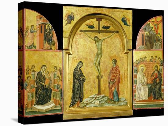 Crucifixion Altarpiece-Duccio di Buoninsegna-Stretched Canvas