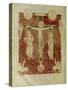 Crucifixion and the Four Evangelists, Miniature from the Psalter of Saint Germain Des Pres-null-Stretched Canvas