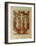 Crucifixion and the Four Evangelists, Miniature from the Psalter of Saint Germain Des Pres-null-Framed Giclee Print