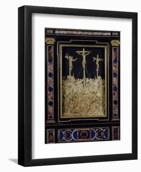 Crucifixion, Attributed to Guglielmo Della Porta (1515-1577), Wax Relief, Italy, 16th Century-null-Framed Giclee Print