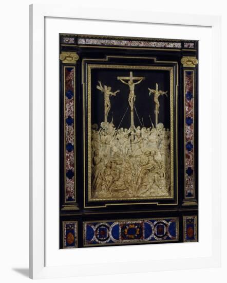 Crucifixion, Attributed to Guglielmo Della Porta (1515-1577), Wax Relief, Italy, 16th Century-null-Framed Giclee Print
