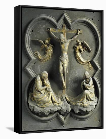 Crucifixion, Bronze Panel-Lorenzo Ghiberti-Framed Stretched Canvas