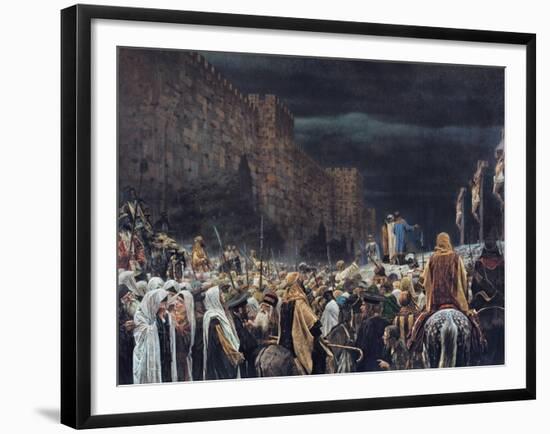 Crucifixion by the Romans, 1887-Vasili Vasilievich Vereshchagin-Framed Giclee Print