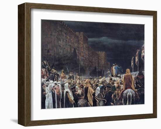 Crucifixion by the Romans, 1887-Vasili Vasilievich Vereshchagin-Framed Giclee Print