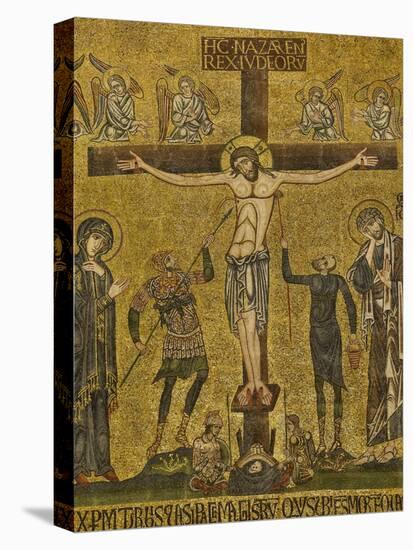 Crucifixion. Central dome. Arch. St. Mark's Basilica, Venice, Italy 10th c.-null-Stretched Canvas